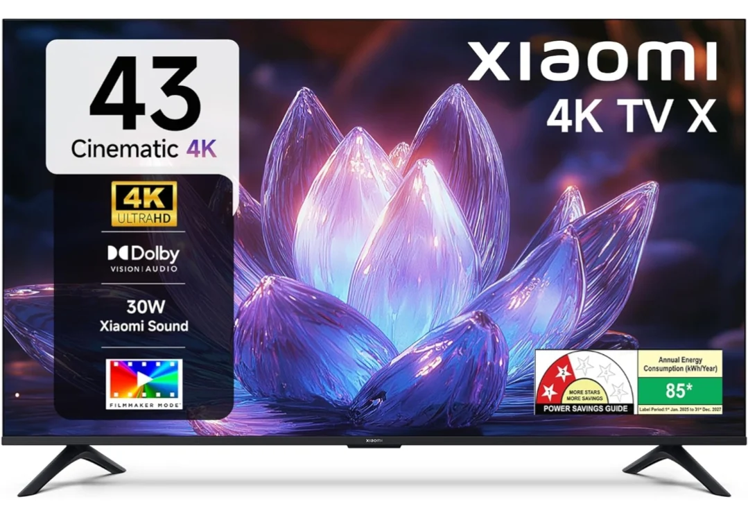 Xiaomi (108 cm) 43 inch Smartchoice X 4K Ultra HD Smart | Dolby Vision | Eye Care Mode | Google TV | L43MB-AIN