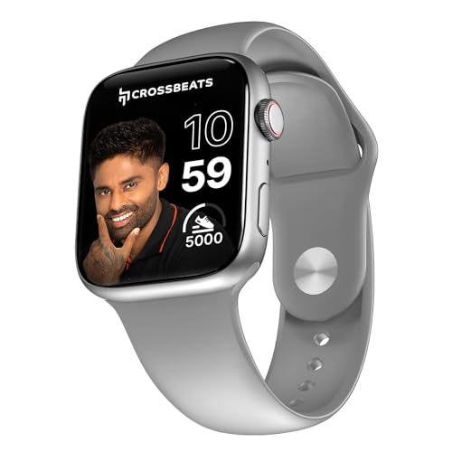CrossBeats Ignite S5 BT Calling Smartwatch (Silver)