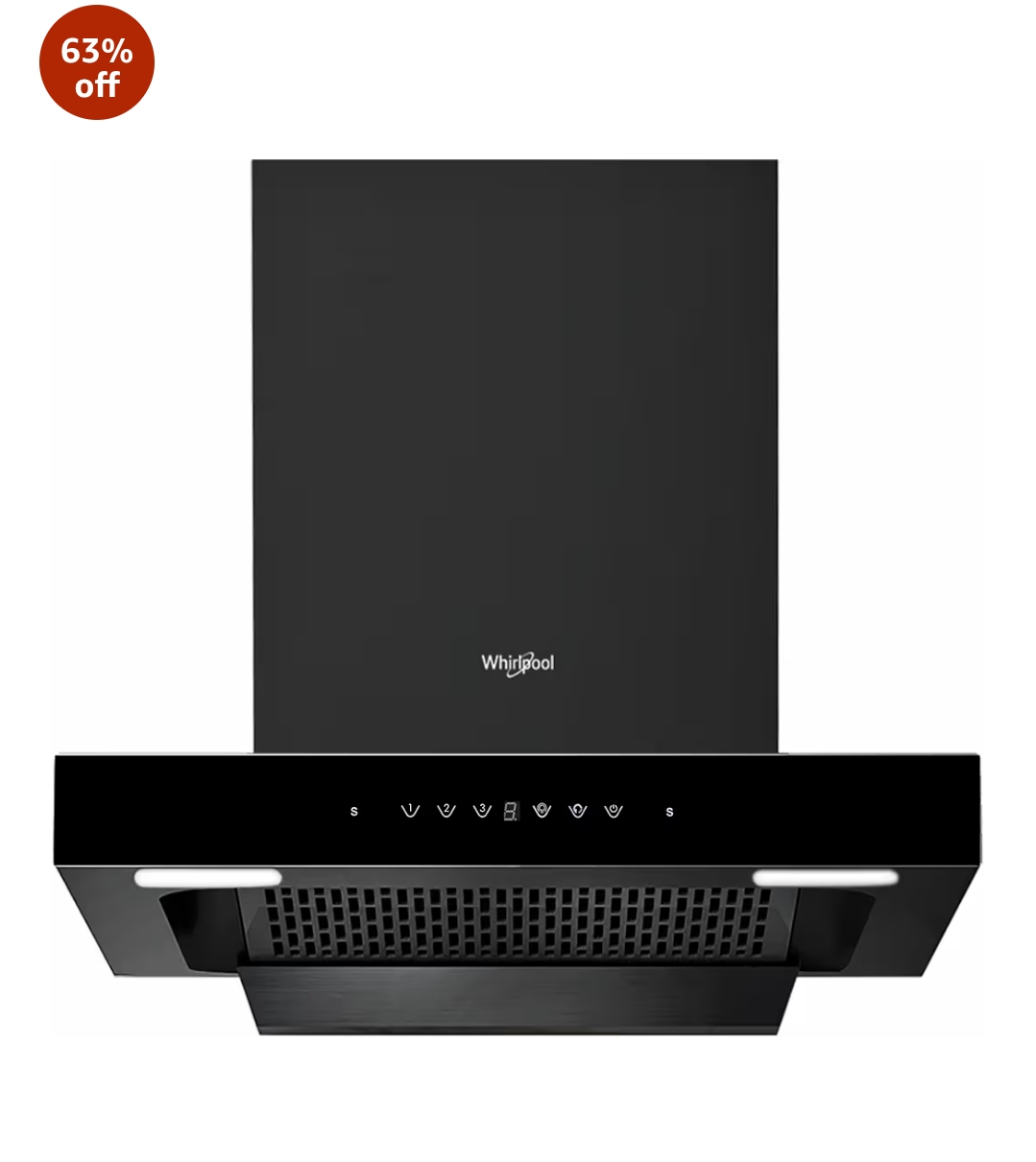 Whirlpool 60cm 1500 m3/hr Filterless Autoclean Kitchen Chimney | Free Installation | 11 Years Motor and 3 Years Comprehensive Warranty | TAFL 60 HAC BK HOOD | Motion Sensor + Touch Control | Black