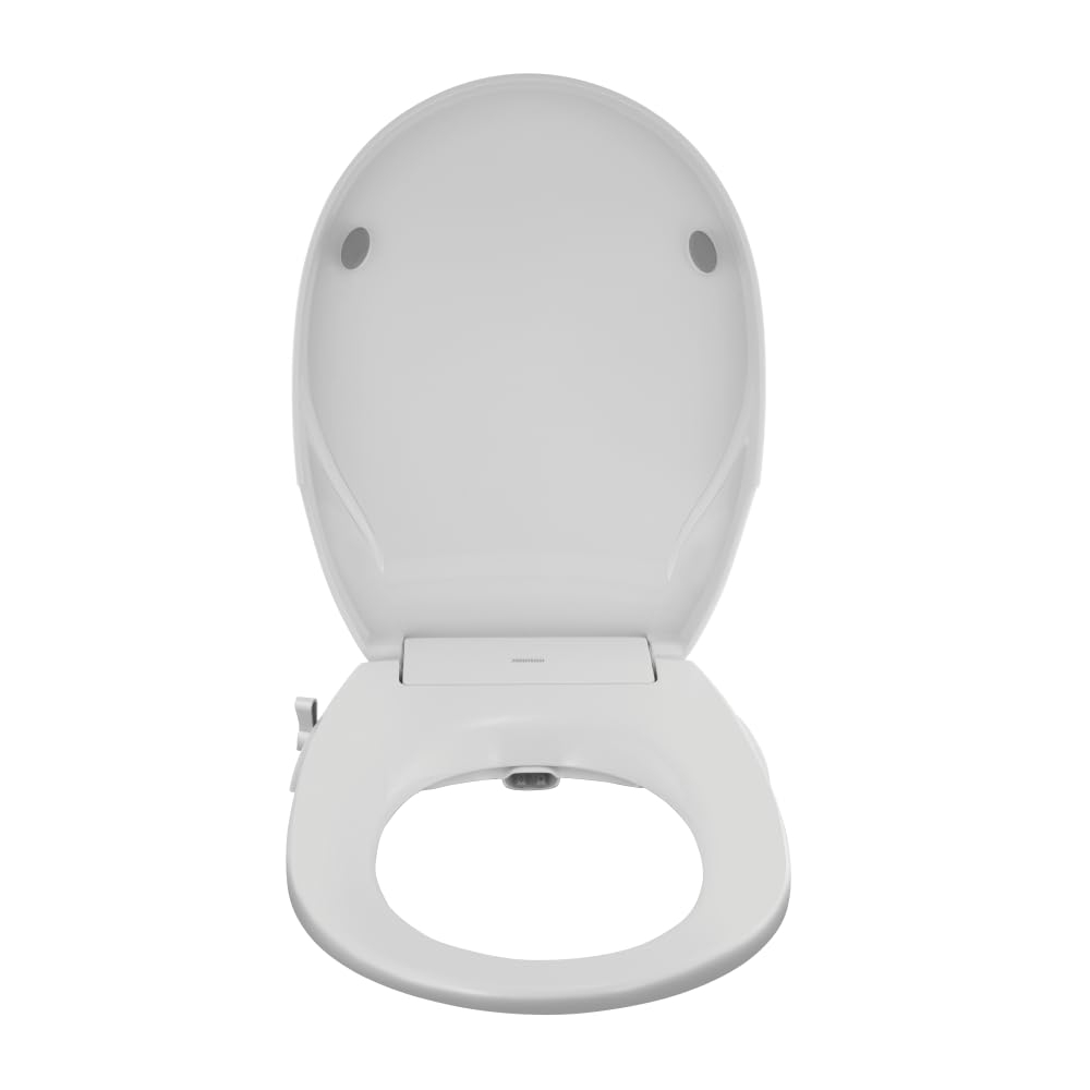 Johnson EcoClean D Shaped Bidet Toilet Seat Cover | 2 Retraceable Wands for Gentle & Strong Cleaning | Soft Close Feature | Retraceable Self Cleaning Wands | 1950 Grams | 48.5 cm x 36.5 cm