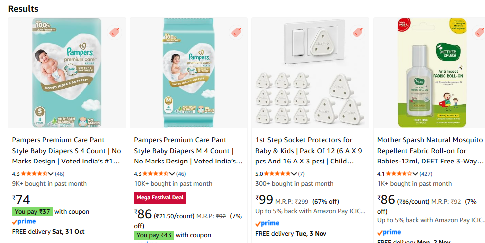 Pampers Premium Care Pants Baby Diapers (Medium, M - 4 Count) | 360° Cottony Softness, Anti-Rash Blanket & No Marks Design