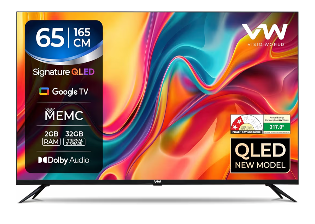 VW Visio World 165 cm (65 inches) Pro Series 4K Ultra HD Smart QLED Google TV VW65GQ2
