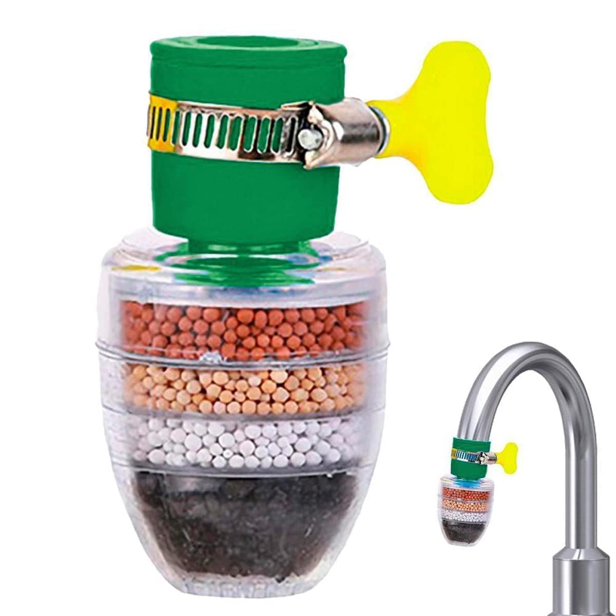 6 Layer Tap filter Multilayer | Activated Carbon Faucet Water Filters Universal Interface Home Kitchen Faucet Tap Water Clean Purifier Filter Cartridge Five Layer Water Filter-Pack of 1