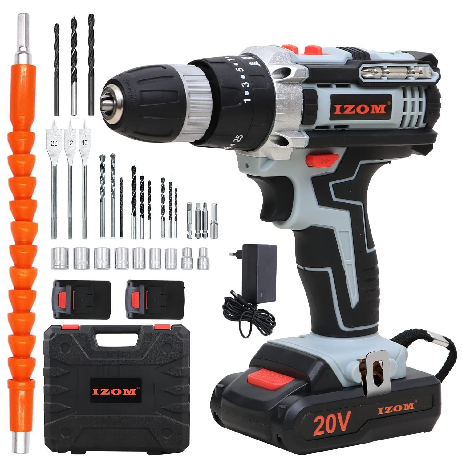 IZOM IZ-CDK-20V Cordless Drill Machine Kit