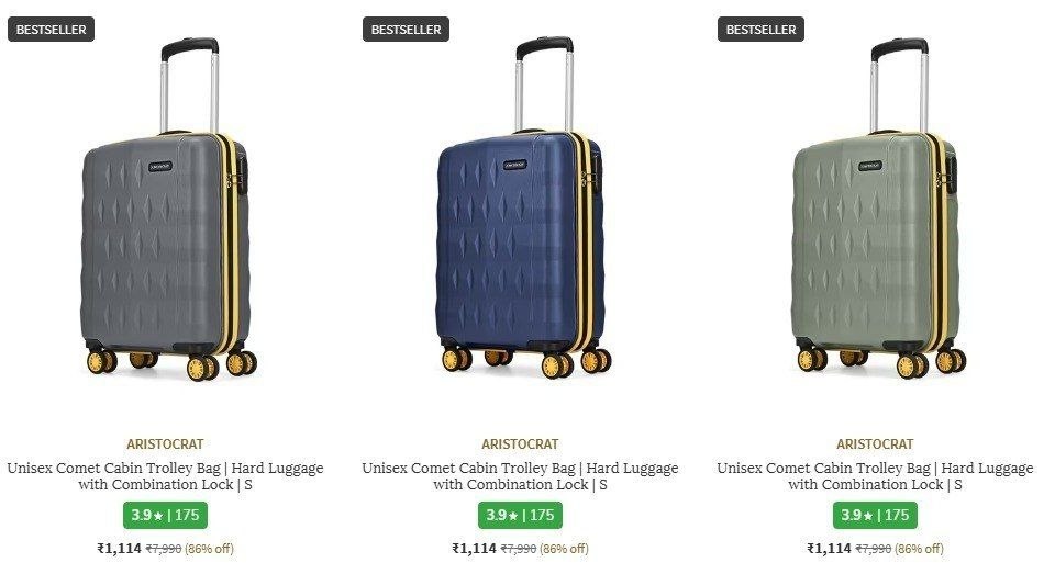 AJIO Loot : Upto 83% Off On Luggage & Trolley Bags.