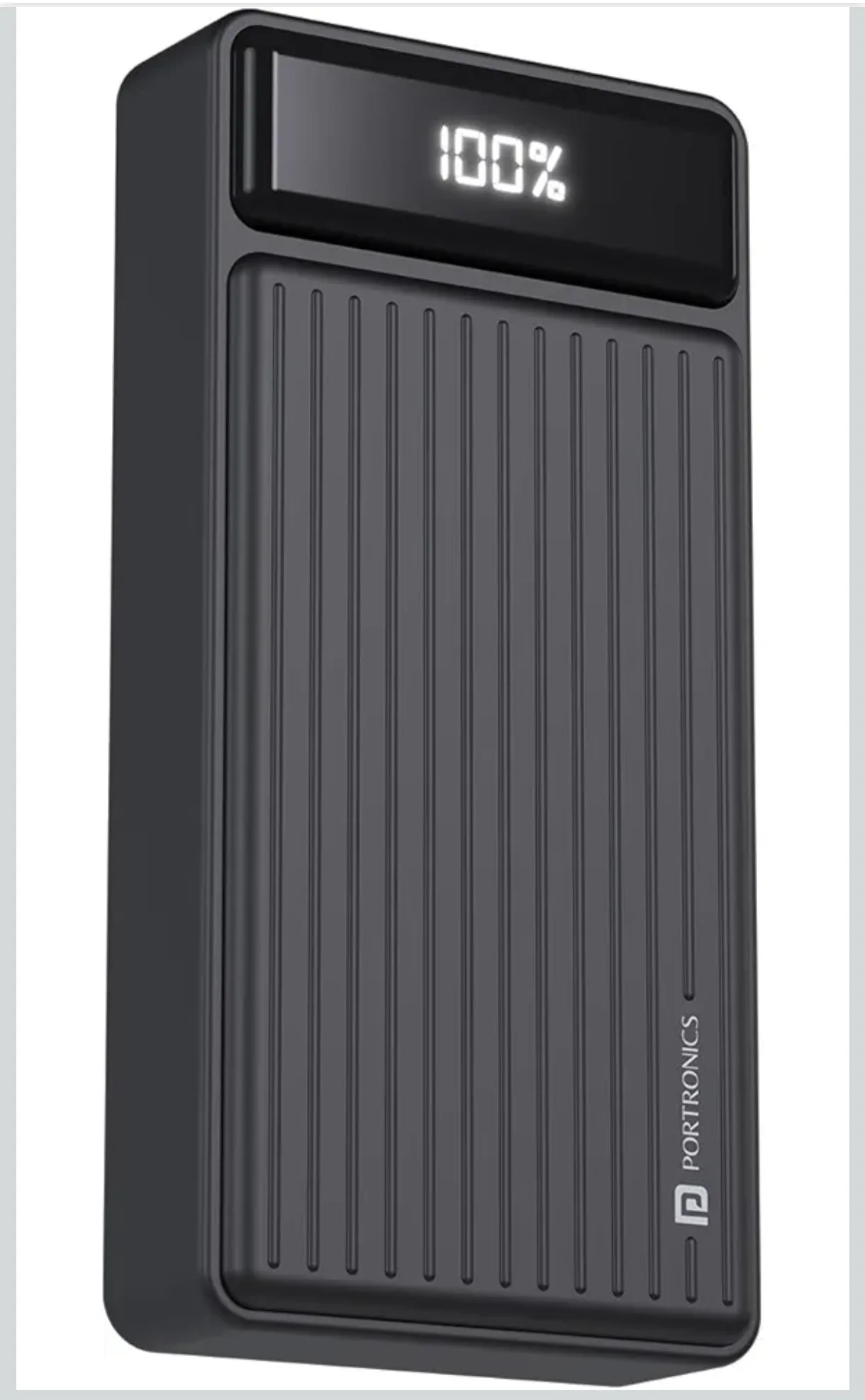 Portronics Luxcell B 20K Advanced 20000 mAh Power Bank with 22.5W Max Output, LED Battery Display, 22.5w Mach USB-A, 20w Type C PD Output, Type C Input, Wake Up Button, Black