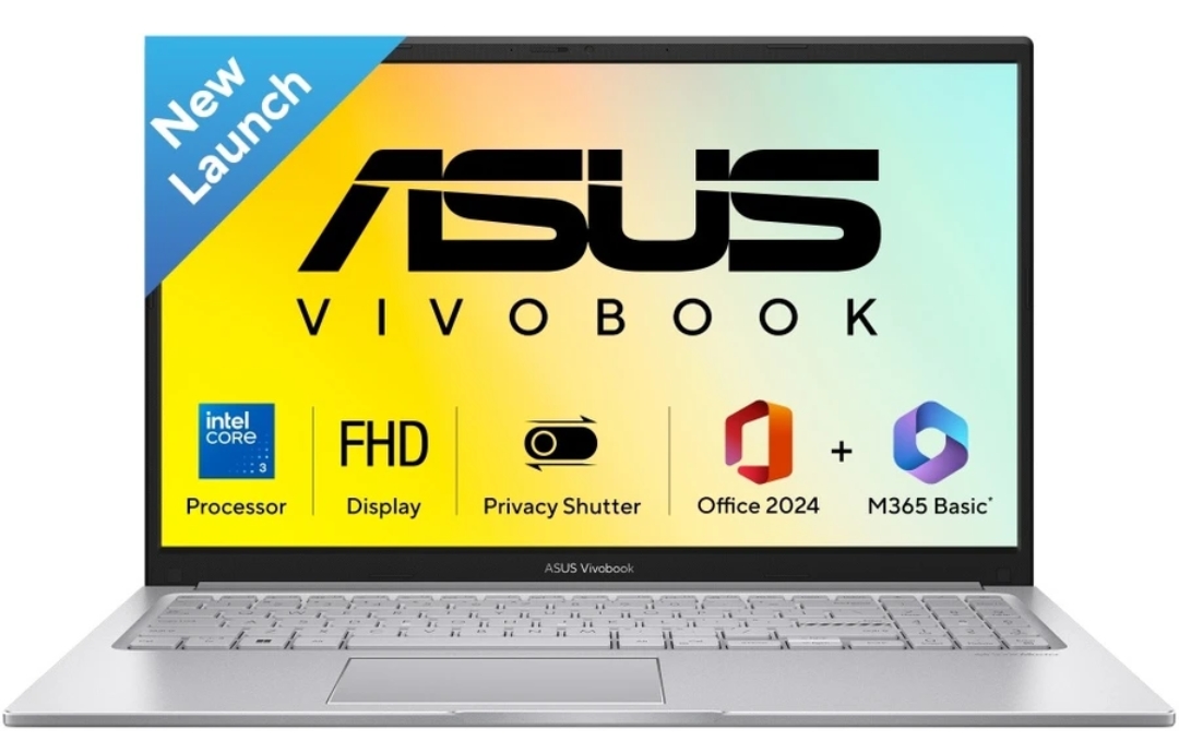 ASUS Vivobook 15 (2026) Intel Core 3 100U - (8 GB/512 GB SSD/Windows 11 Home) X1504VAP-IN005WS Thin and Light Laptop on Flipkart