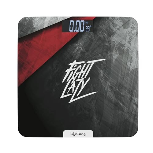 Lifelong ActiveFlex Weighing Scale (Fight Lazy Series LLWS45- Active Black)|Digital Weight Machine for Body Weight