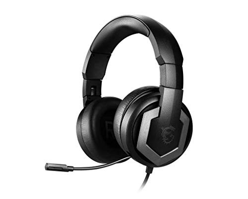 MSI Immerse GH61 Gaming Hi-Res Vitrual 7.1 Surround Sound with Built-in ESS DAC& AMP Gaming Wired On Ear Headphone - Black